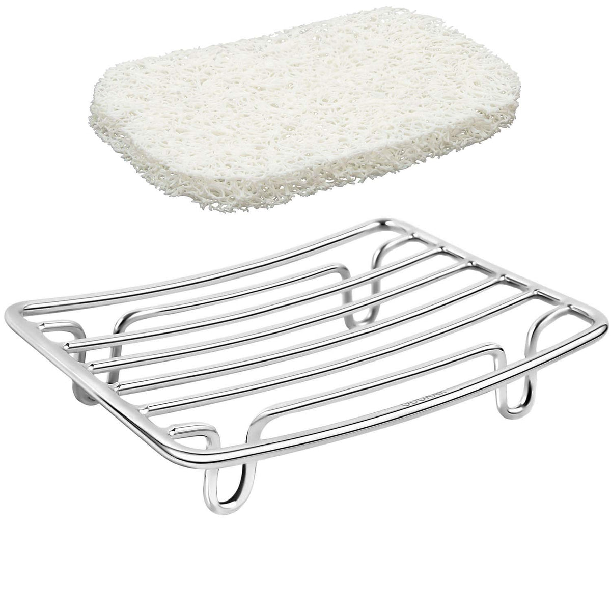 Bar Soap Dish Holder for Shower Bathroom Stainless Steel Rust Proof Self Draining, Chrome-2 Pack