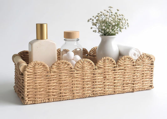 Toilet Paper Storage Basket for the Top of the Toilet Tank – A Decorative and Functional Organizer Toilet Basket Tank Topper, Ideal for Bathrooms, Living Rooms, or Bedroom Countertops