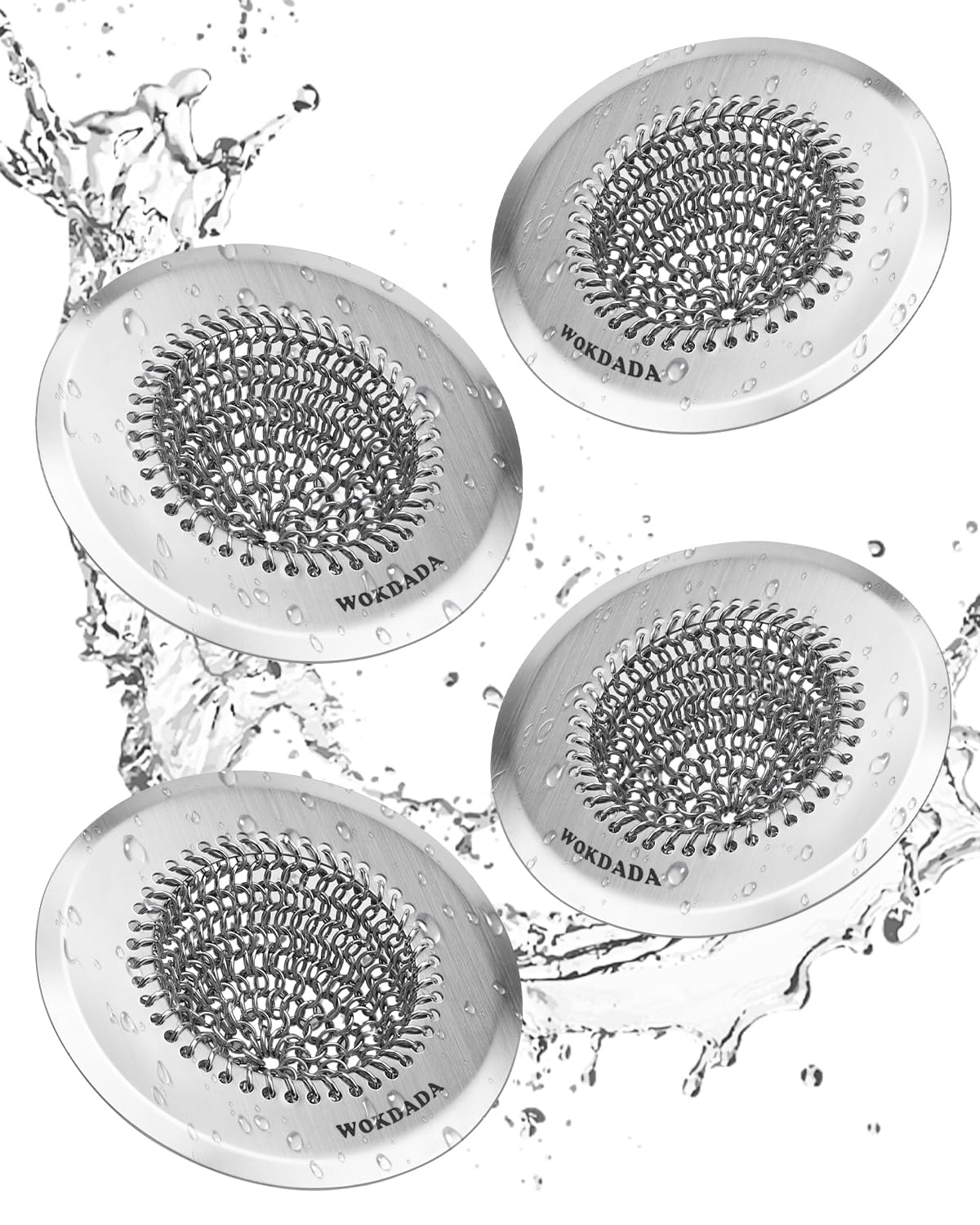 2 Pack Kitchen Sink Drain Strainer,Patented Reversible Chain Mesh Basket