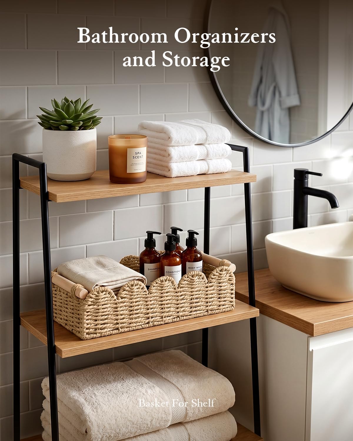 Toilet Paper Storage Basket for Toilet Tank, Bathroom Organizer