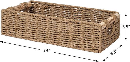 CubesLand Back of Toilet Storage Basket for Organizing W/Cut Out Handle