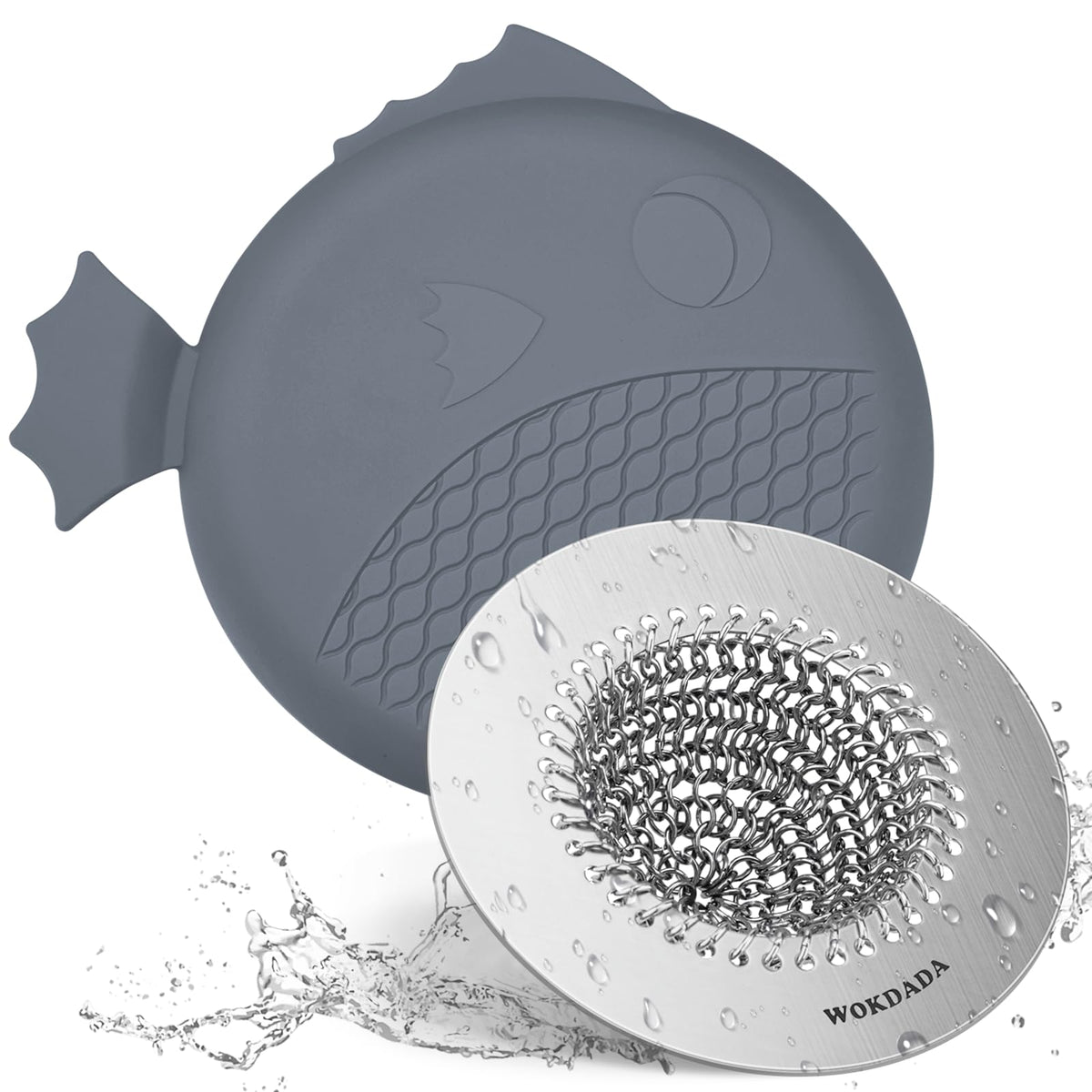 WOKDADA Reversible Kitchen Sink Drain Strainer, Anti-Clog Flat Edge Design