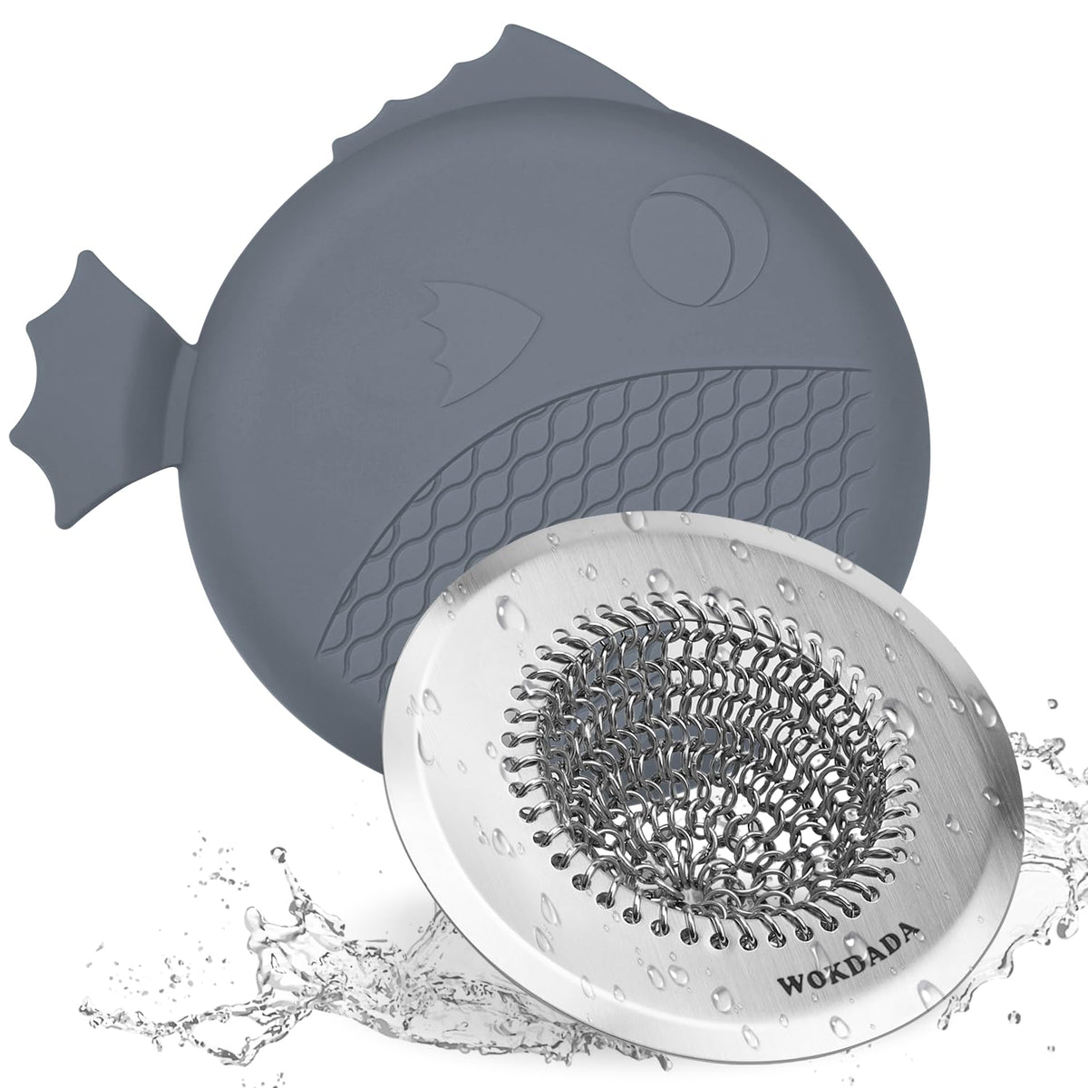 WOKDADA Shower Drain Hair Catcher, Patented Bathtub Drain Cover, Anti-Clog