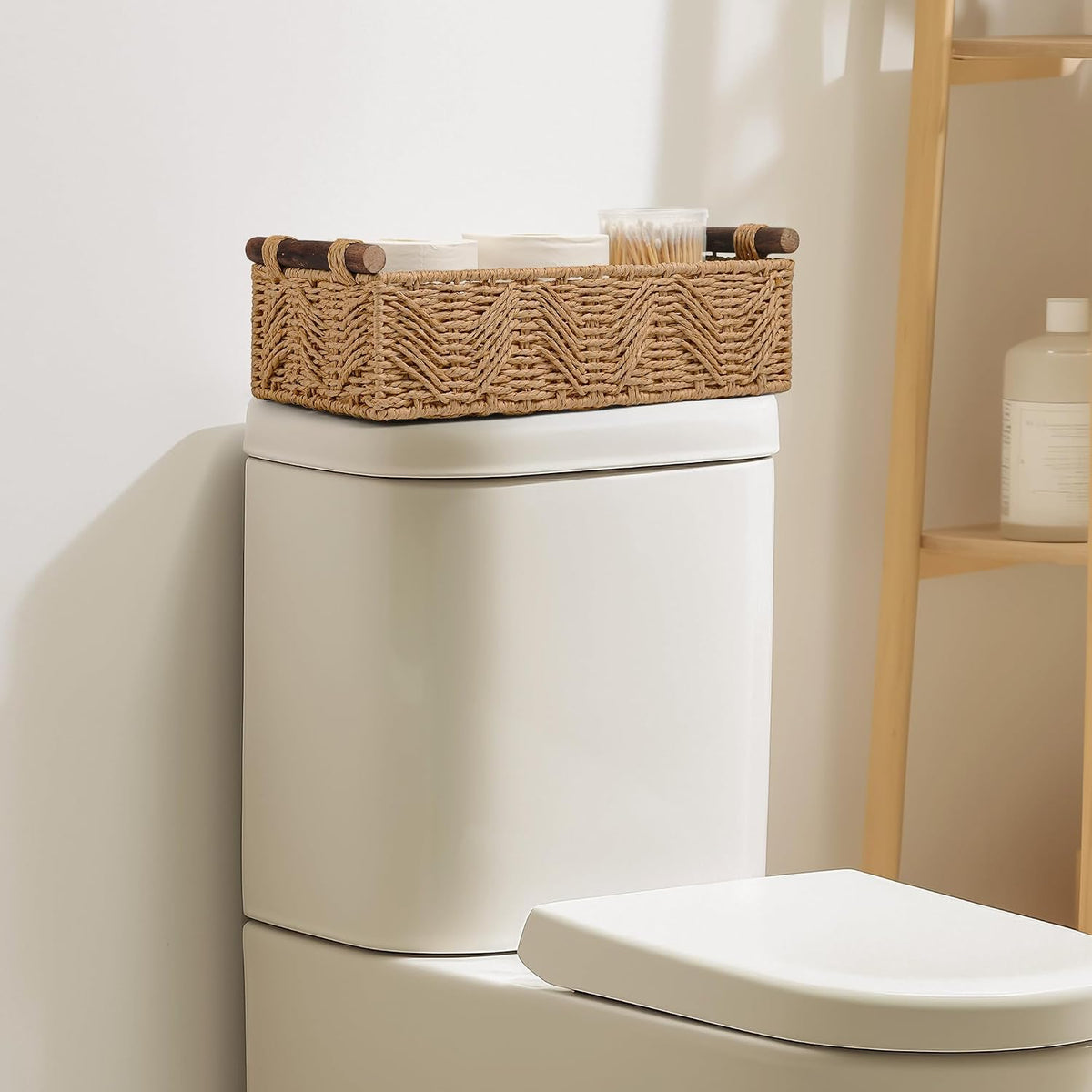 Toilet Paper Storage Basket for Bathroom Countertop Baskets for Organizing