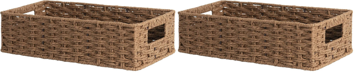 StorageWorks Toilet Paper Basket, Small Bathroom Basket Organizer