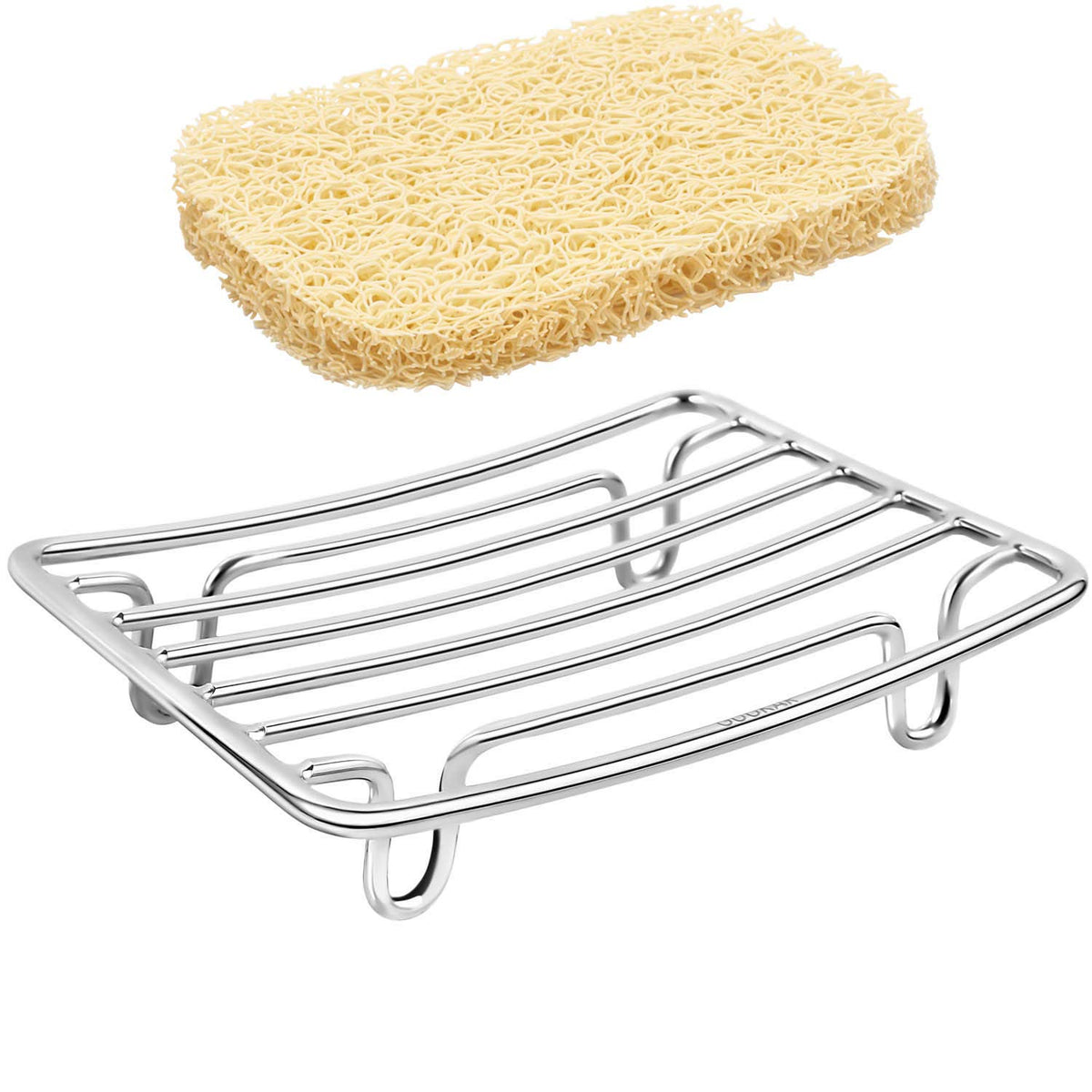 Bar Soap Dish Holder for Shower Bathroom Stainless Steel Rust Proof Self Draining, Chrome-2 Pack
