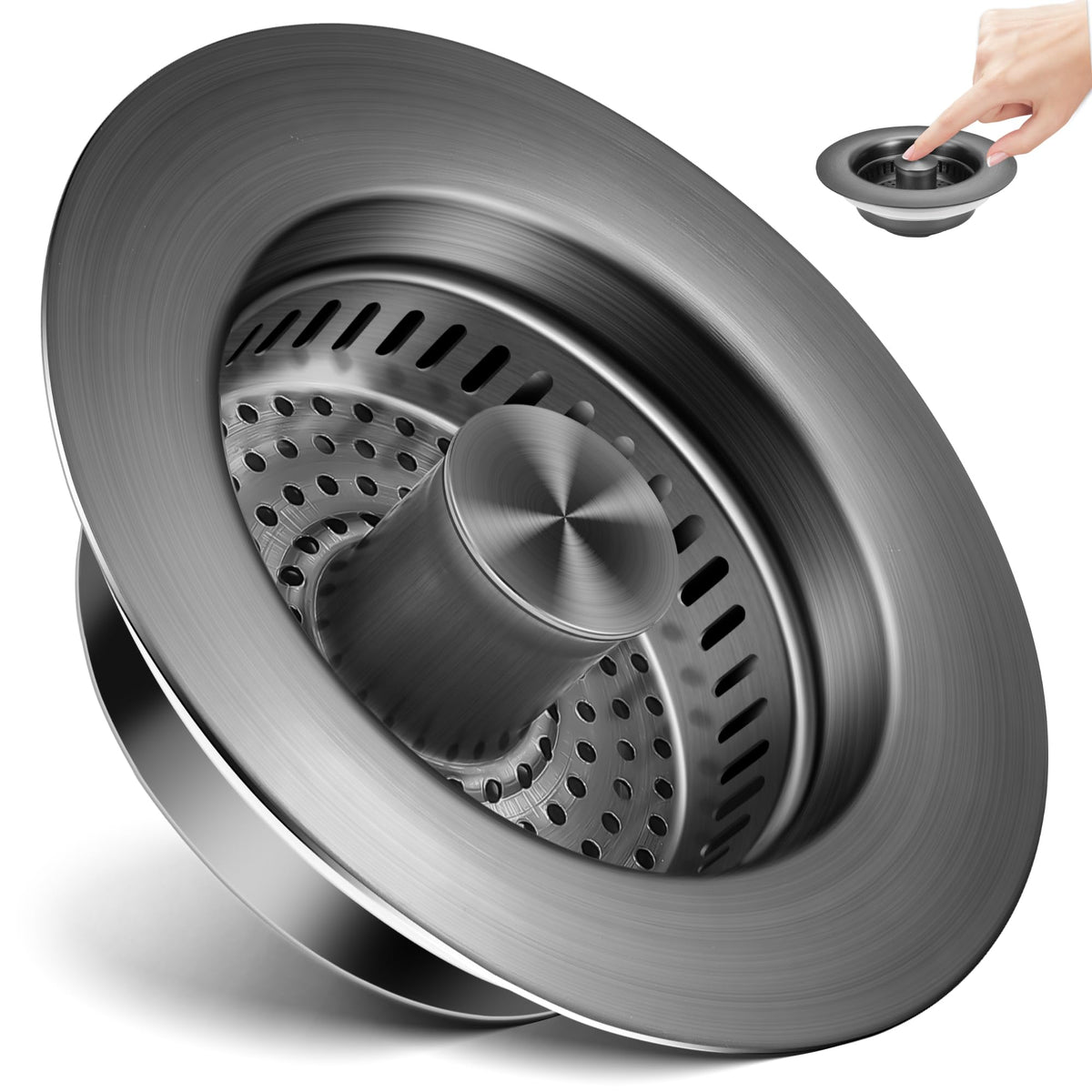TGOSOMT Kitchen Sink Drain Strainer Stopper, Anti-Clog & Quick Drain