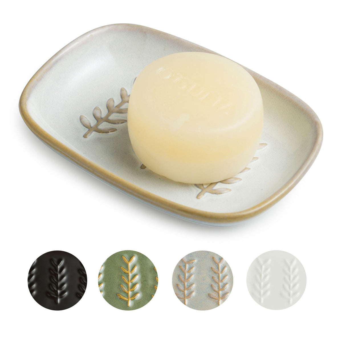 Miamolo Soap Dish for Shower, Soap Holder Raised Design, No More Mushy Soap