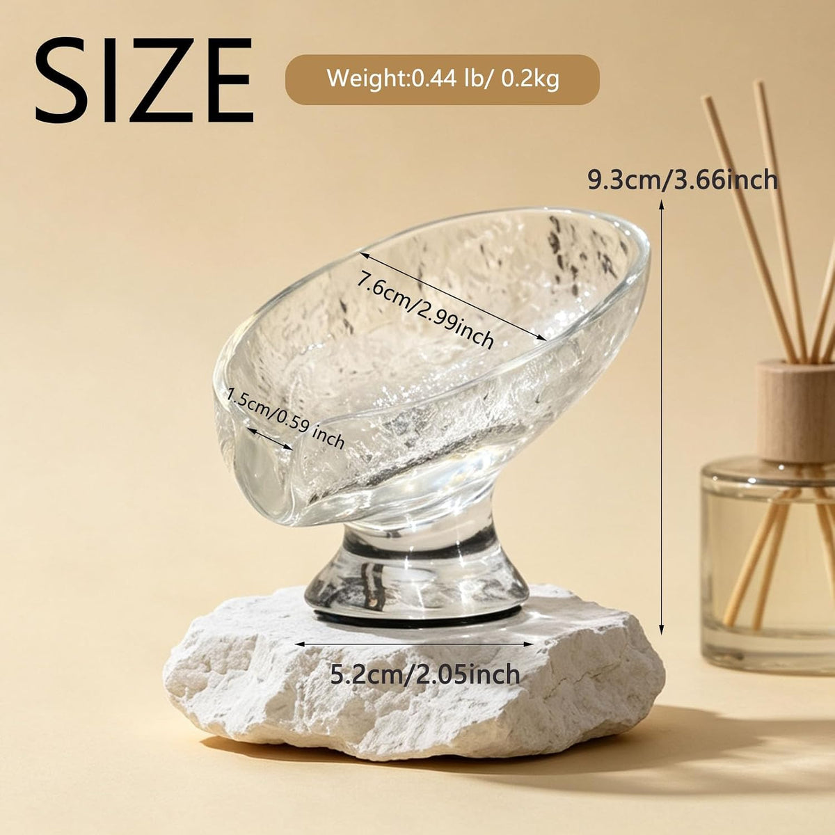 Self Draining Soap Dish, Resin Soap Dish, 45°Sloped Drain Design, with Suction Cup Base, Suitable for Bathroom Sinks, Showers, Kitchen Countertops, and Laundry Rooms (Clear White)