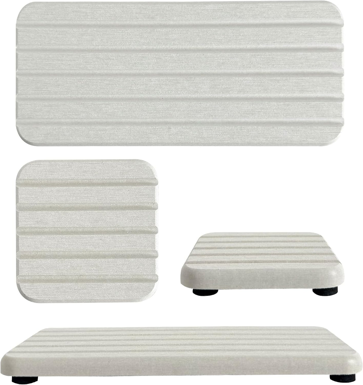 NiuYichee Set of 4 Water Absorbent Diatomite Coasters, Dish Soap Stone Tray