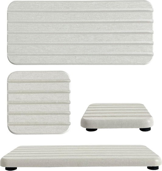 NiuYichee Set of 4 Water Absorbent Diatomite Coasters, Dish Soap Stone Tray