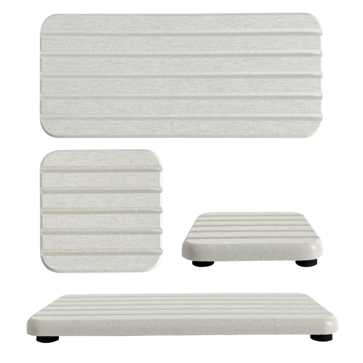 NiuYichee Set of 4 Water Absorbent Diatomite Coasters, Dish Soap Stone Tray