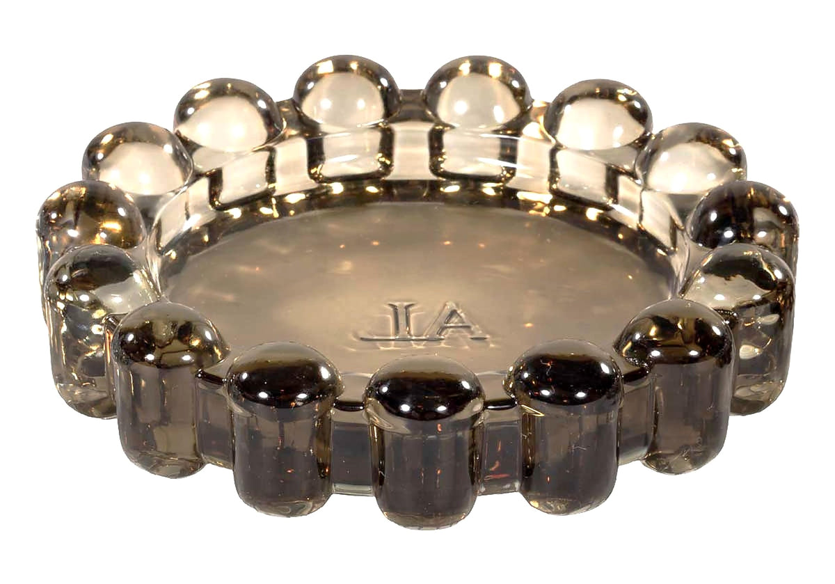 Alice Lane Home Collection Original Clear Glass Small Bubble Candle Dish