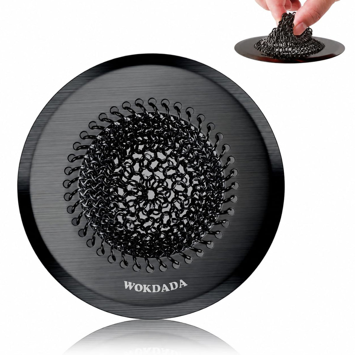 2 Pack Kitchen Sink Drain Strainer,Patented Reversible Chain Mesh Basket