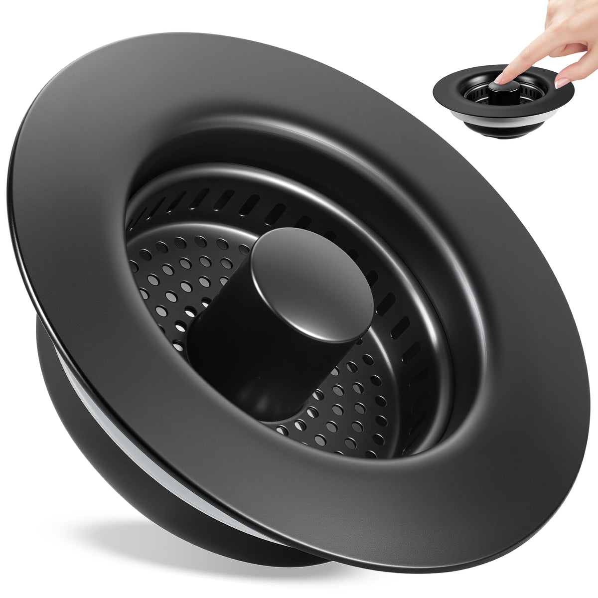 TGOSOMT Kitchen Sink Drain Strainer Stopper, Anti-Clog & Quick Drain