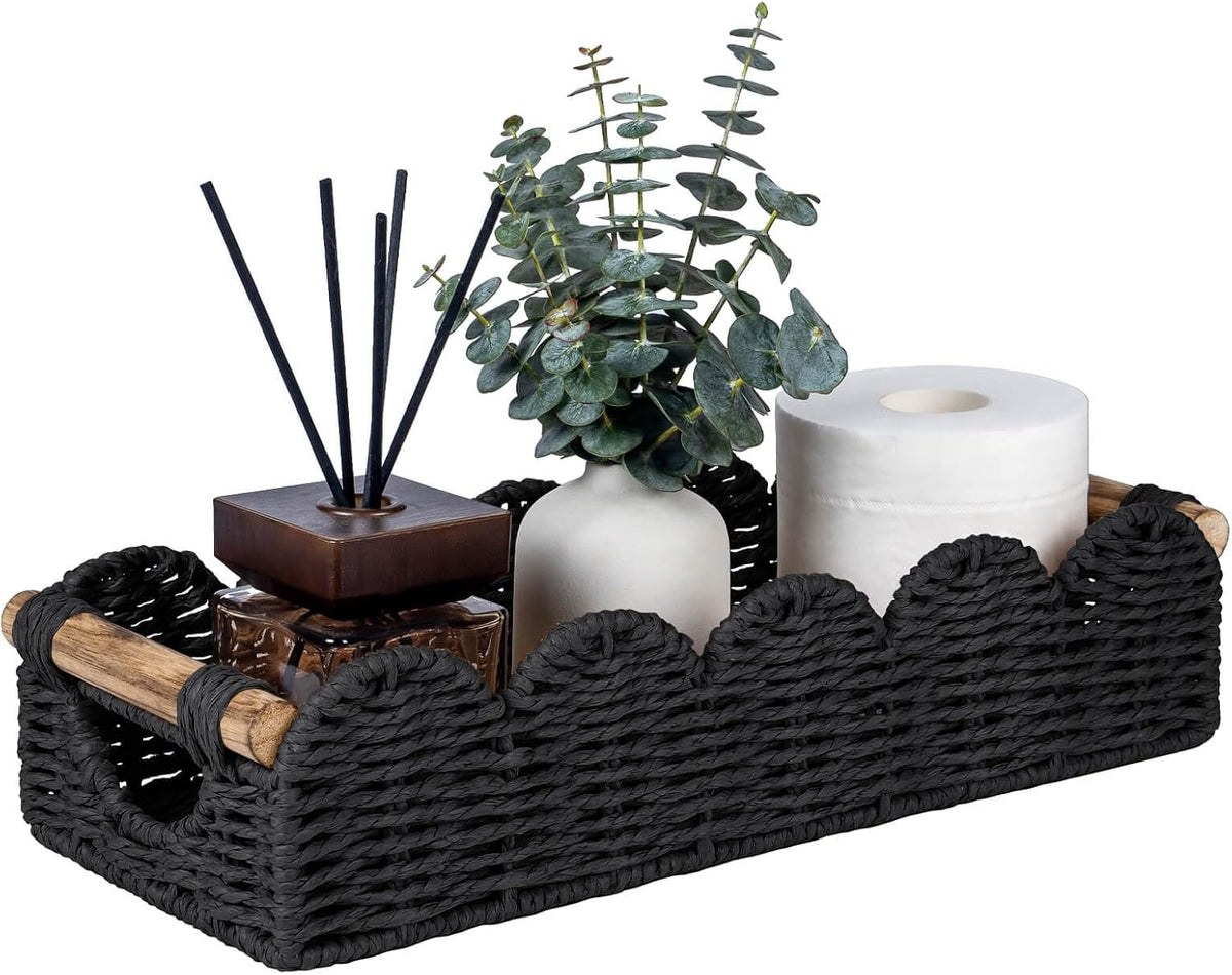 CubesLand Toilet Tank Paper Storage Basket Bathroom Decor Organizer Basket