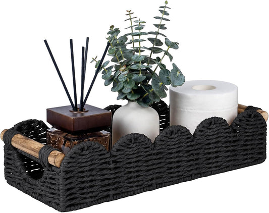 CubesLand Toilet Tank Paper Storage Basket Bathroom Decor Organizer Basket