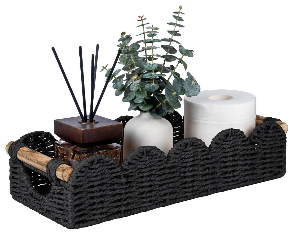 CubesLand Toilet Tank Paper Storage Basket Bathroom Decor Organizer Basket