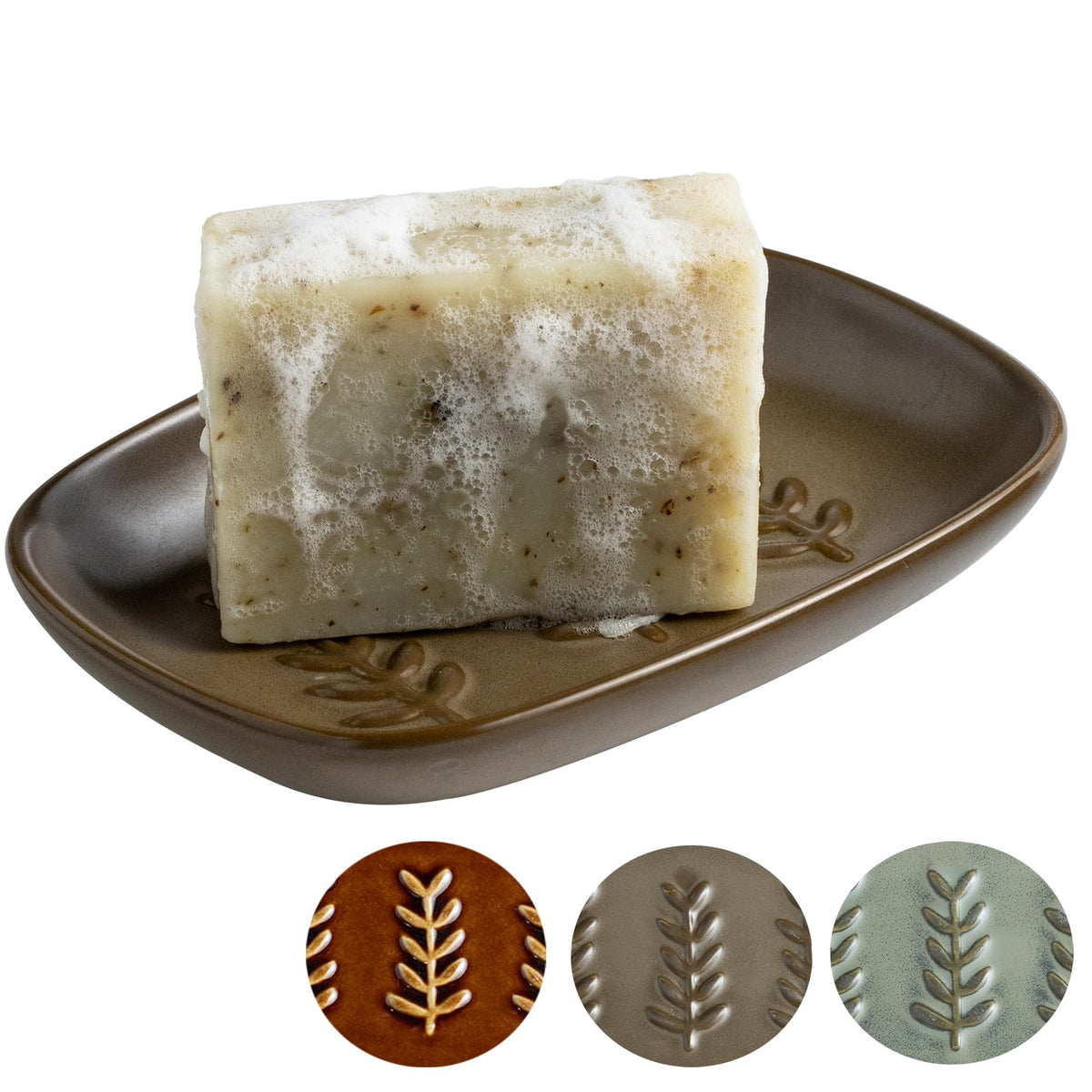 Miamolo Soap Dish for Shower, Soap Holder Raised Design, No More Mushy Soap