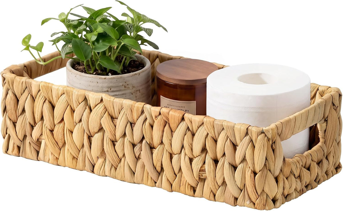 StorageWorks Toilet Paper Basket, Small Bathroom Basket Organizer