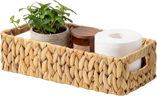 StorageWorks Toilet Paper Basket, Small Bathroom Basket Organizer