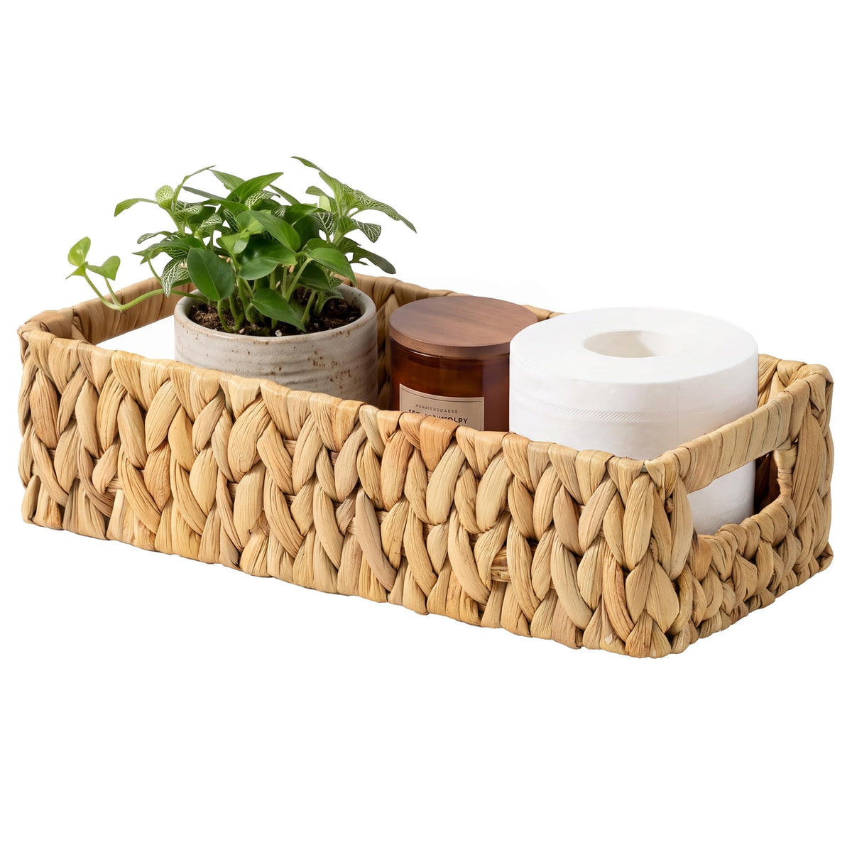 StorageWorks Toilet Paper Basket, Small Bathroom Basket Organizer