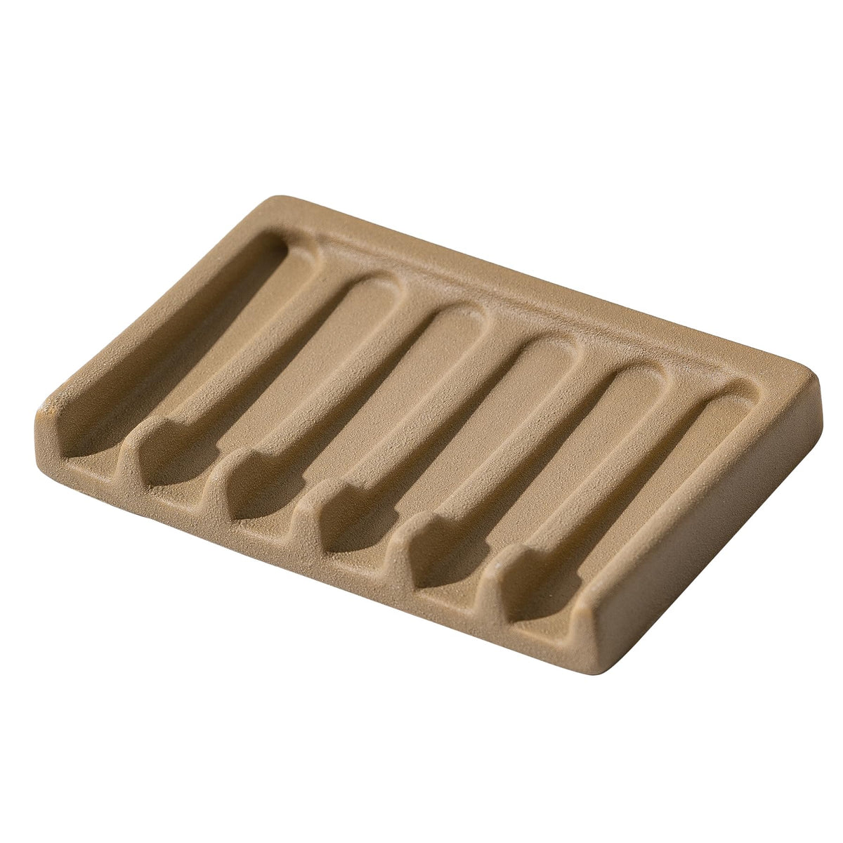 Tanew Self Draining Premium Ceramic Soap Dish, Bar Waterfall Soap Dish, Shower Soap Holder Sponge Holder Soap Tray Savers for Bathroom, Shower, Kitchen, Sink and Countertop