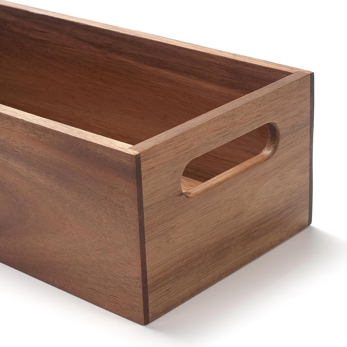Toilet Tank Basket, Toilet Paper Basket for Back of Toilet Tank Top, Acacia Wood Bathroom Storage Basket for Organizing and Decor (15 x 6 x 4 inch)