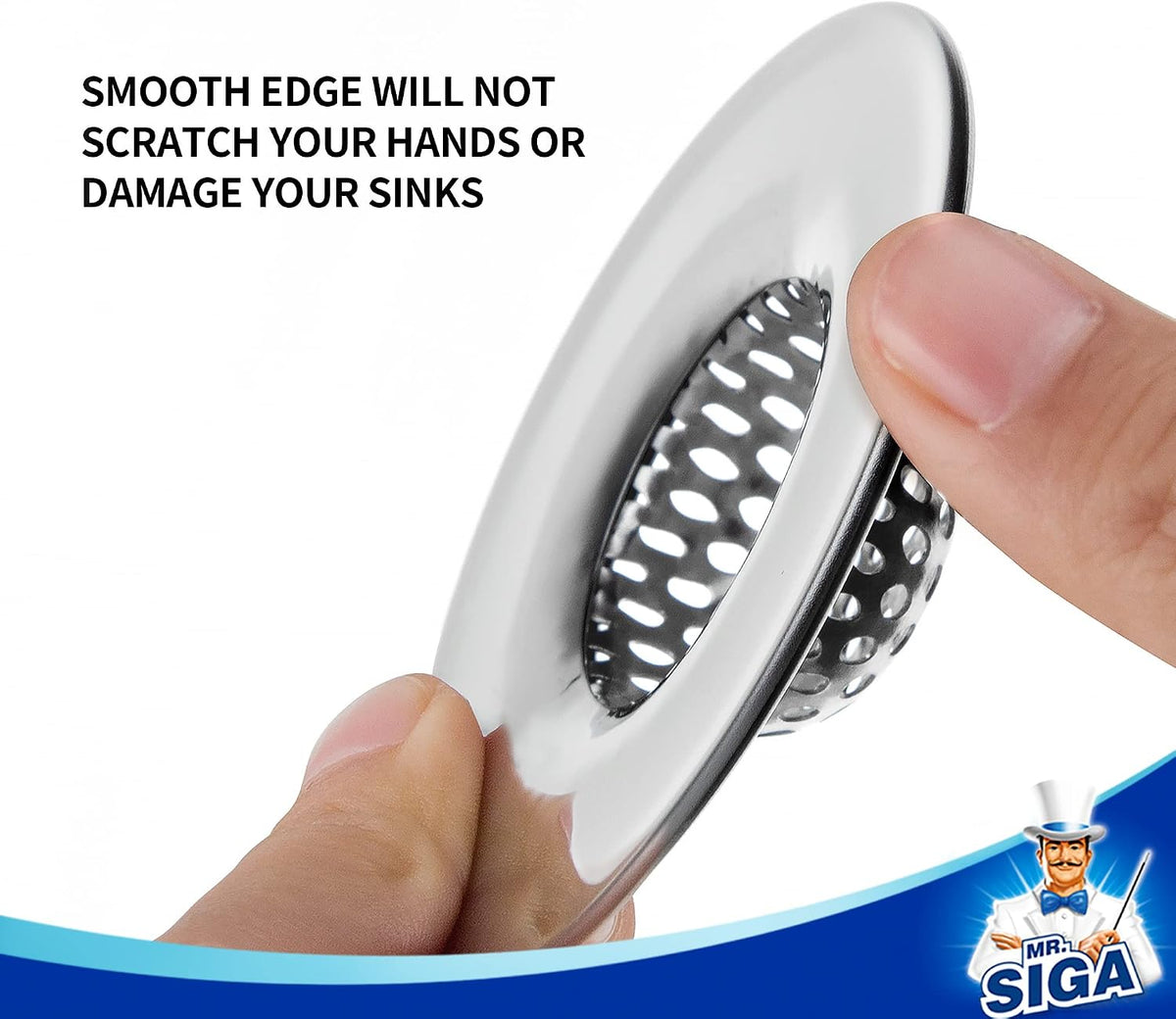MR.SIGA Bathroom Sink Strainer Bathtub Lavatory Sink Drain Strainer, 3 Pack