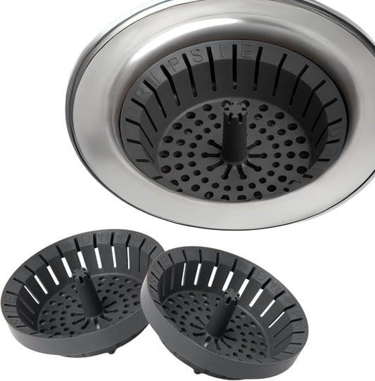 Dripsie 3Pk Clog-Free Kitchen Sink Strainer - USA Made Sink Drain Strainer