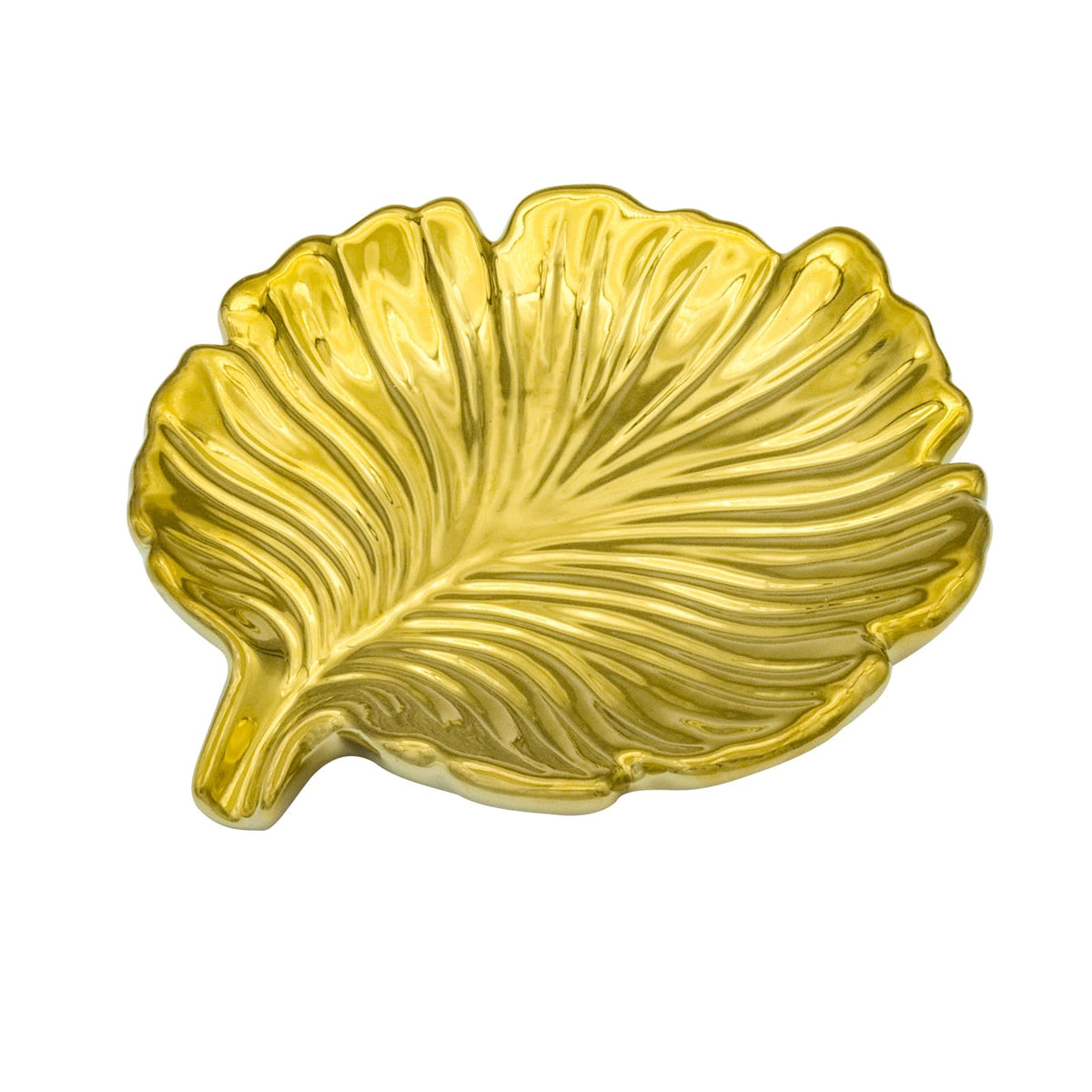 Elegant Bathroom Soap Dish,Ceramic Soap Dish Holder in Palm Leaf Style,Self-Draining Design for Bathroom