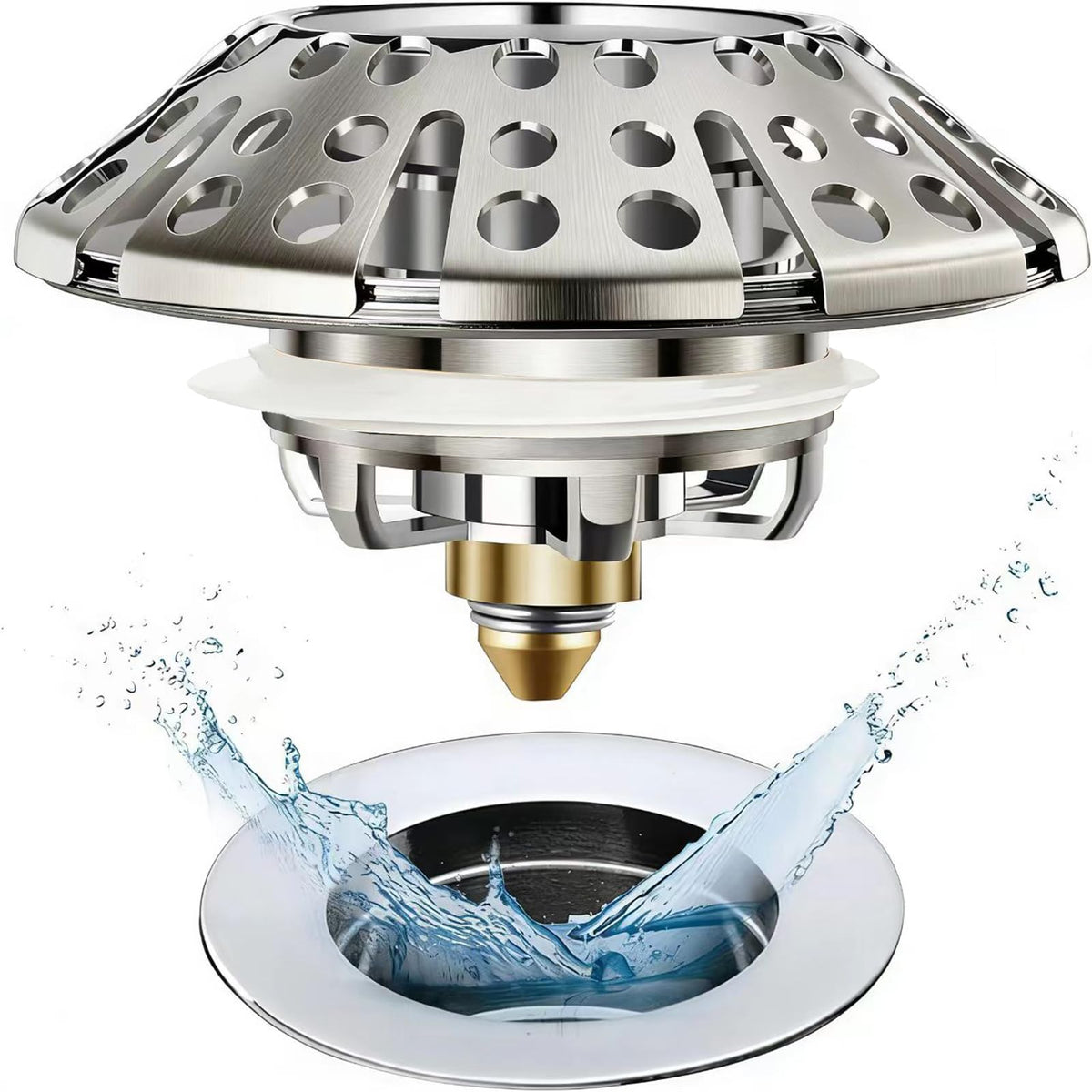 AzWzz Tub Stopper Bathtub Drain Stopper Plug, Pop Up Tub Drain Hair Catcher