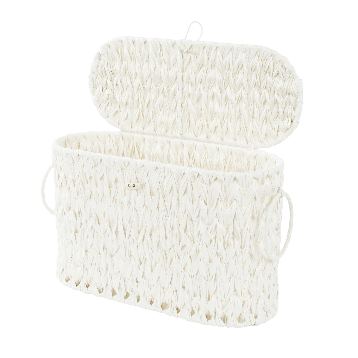Coeusy Toilet Paper Basket with Lid,Wicker Basket for Bathroom Organizers and Storage,Holds Up to 6 Mega Rolls, Decorative Hand-Woven Rattan Bathroom Decor Accessories,Natural Water Hyacinth