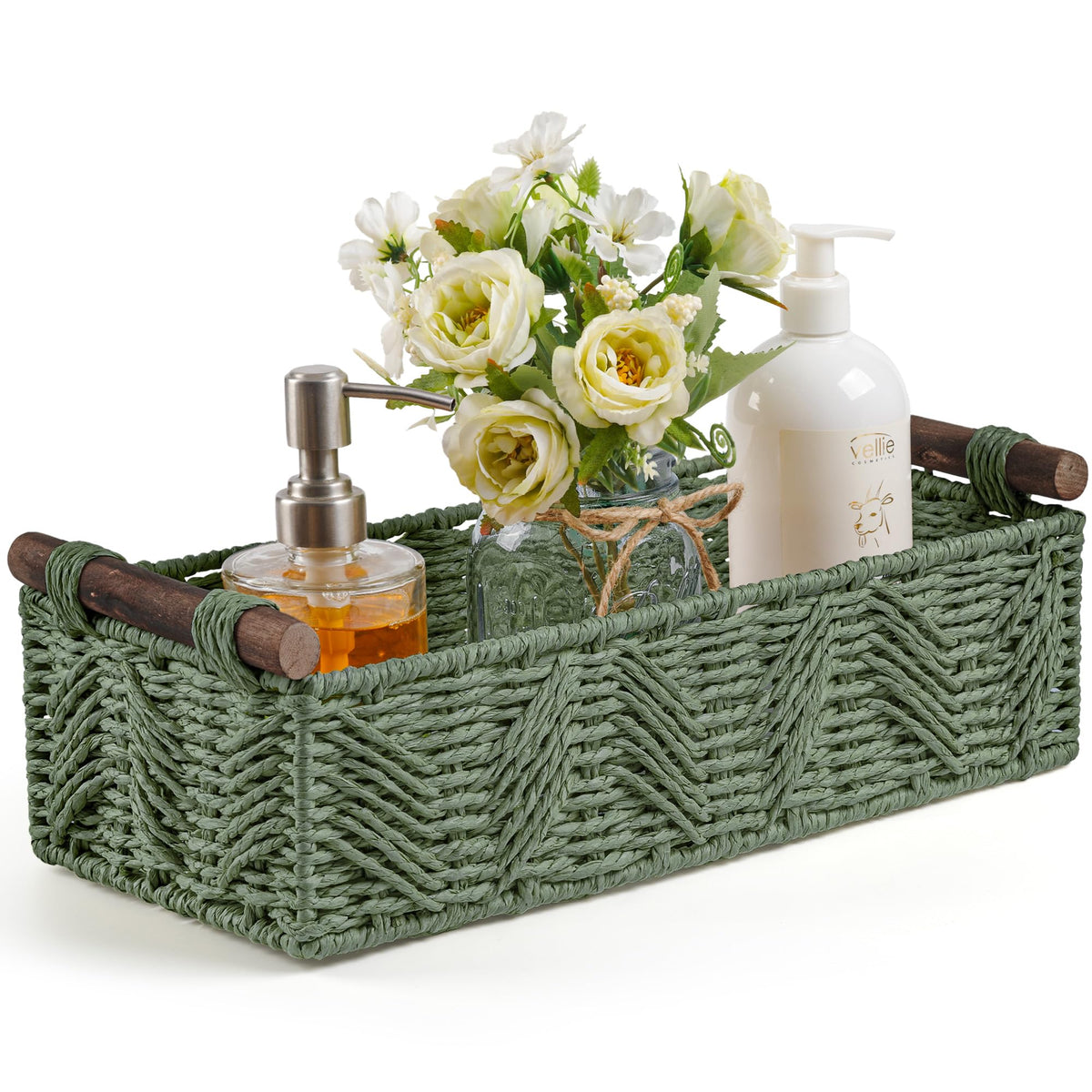 Toilet Paper Storage Basket for Bathroom Countertop Baskets for Organizing