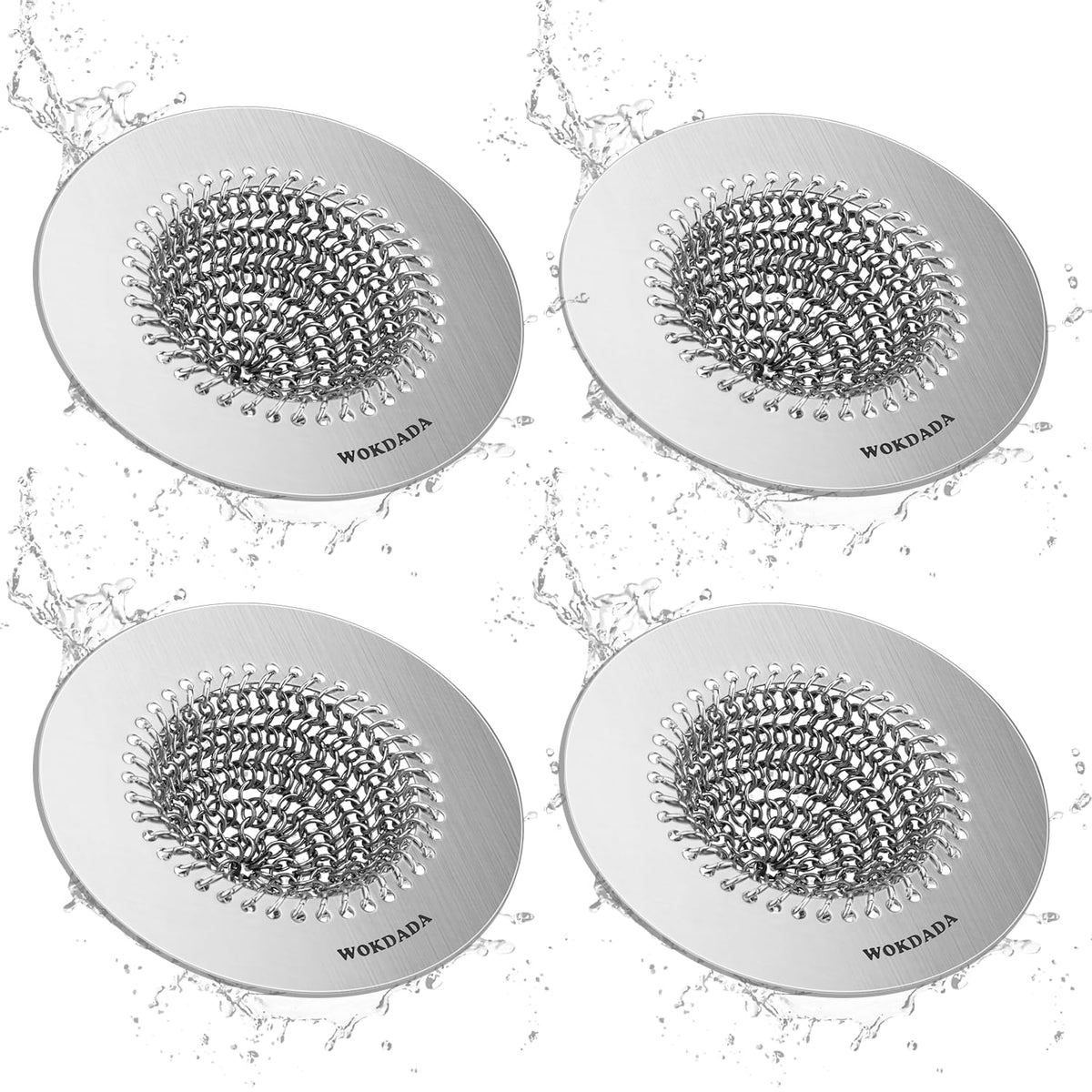 WOKDADA Reversible Kitchen Sink Drain Strainer, Anti-Clog Flat Edge Design