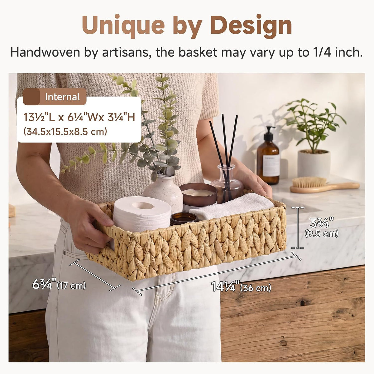 StorageWorks Toilet Paper Basket, Small Bathroom Basket Organizer