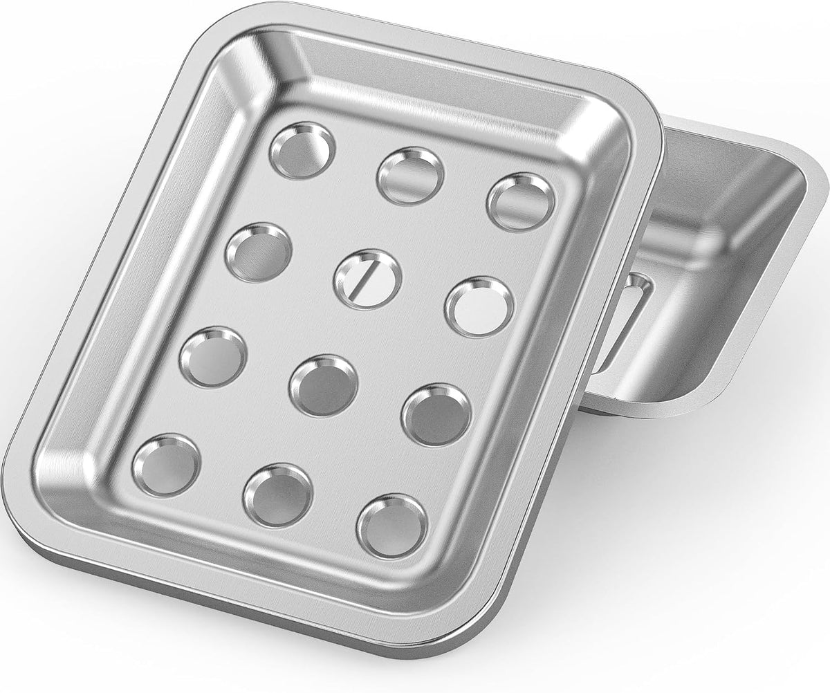 Stainless Steel Soap Dish for Kitchen Sink, Large Draining Tray