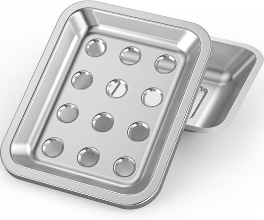 Stainless Steel Soap Dish for Kitchen Sink, Large Draining Tray