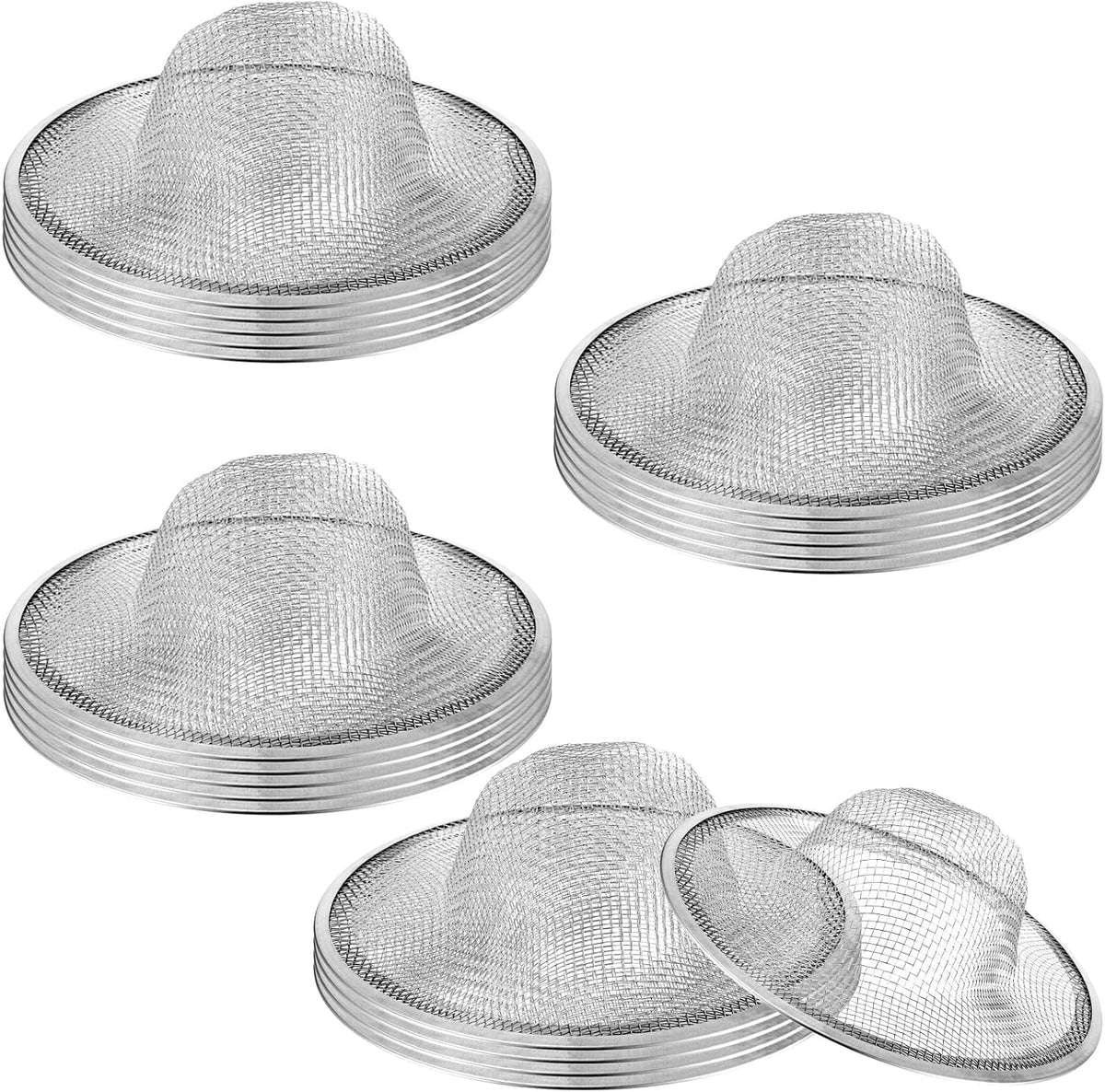 20 Pcs Stainless Steel Sink Strainers, 4.5" Diameter Mesh Sink Drain Strainers, Slop Basket Filter Traps for Kitchen Sinks, Bathroom Sinks, Shower Drains, and Floor Drains