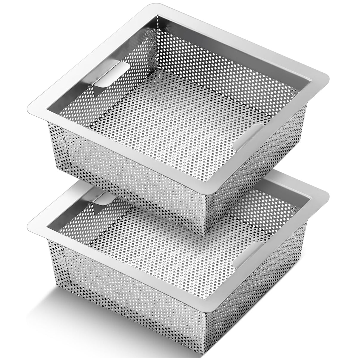 Tuanse 1 Pc 8.5 x 8.5 x 3'' Stainless Steel Floor Drain Strainer