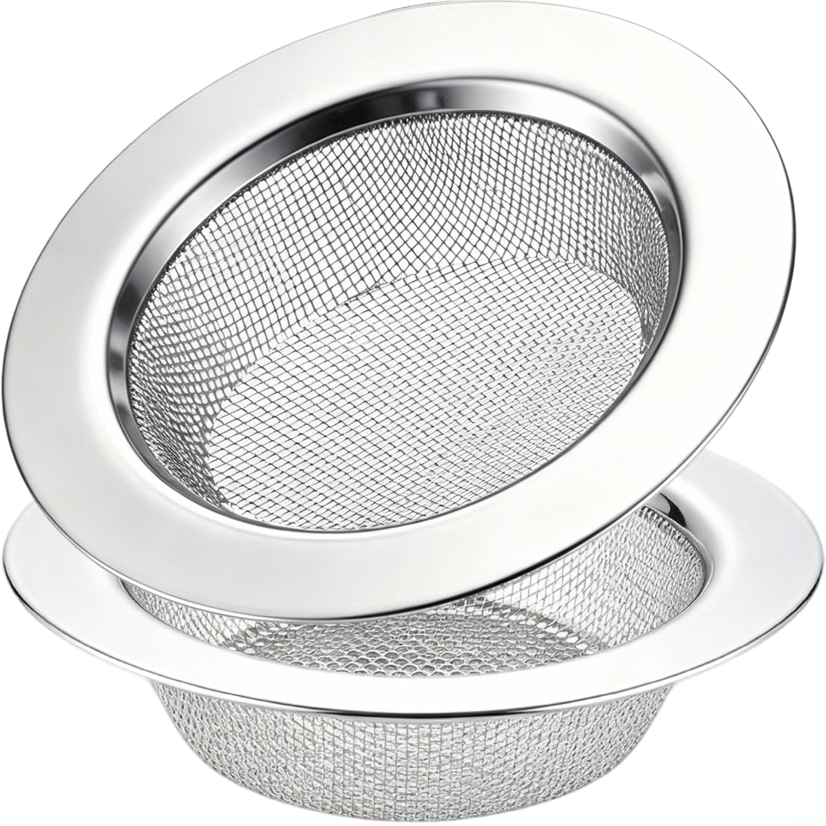 LASSHSWA 4 PCS Kitchen Sink Strainer Stainless Steel, Kitchen Sink Drain Strainer，Sink Strainers with Large Wide Rim 4.5" Diameter for Kitchen Sinks