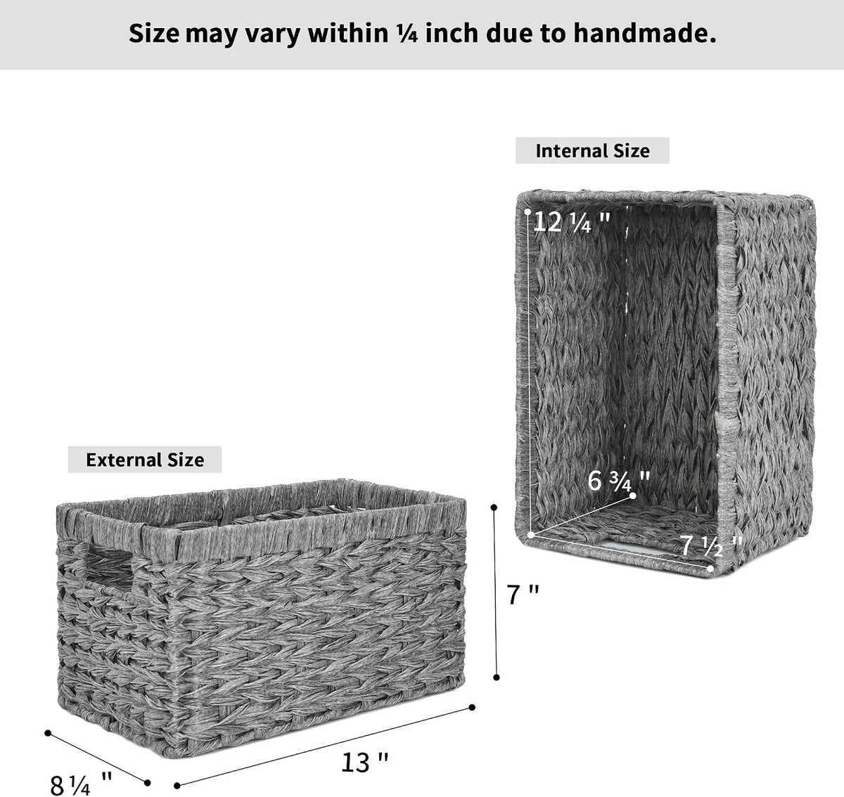 GRANNY SAYS Wicker Storage Baskets for Organizing, Basket Organizer, 2-Pack