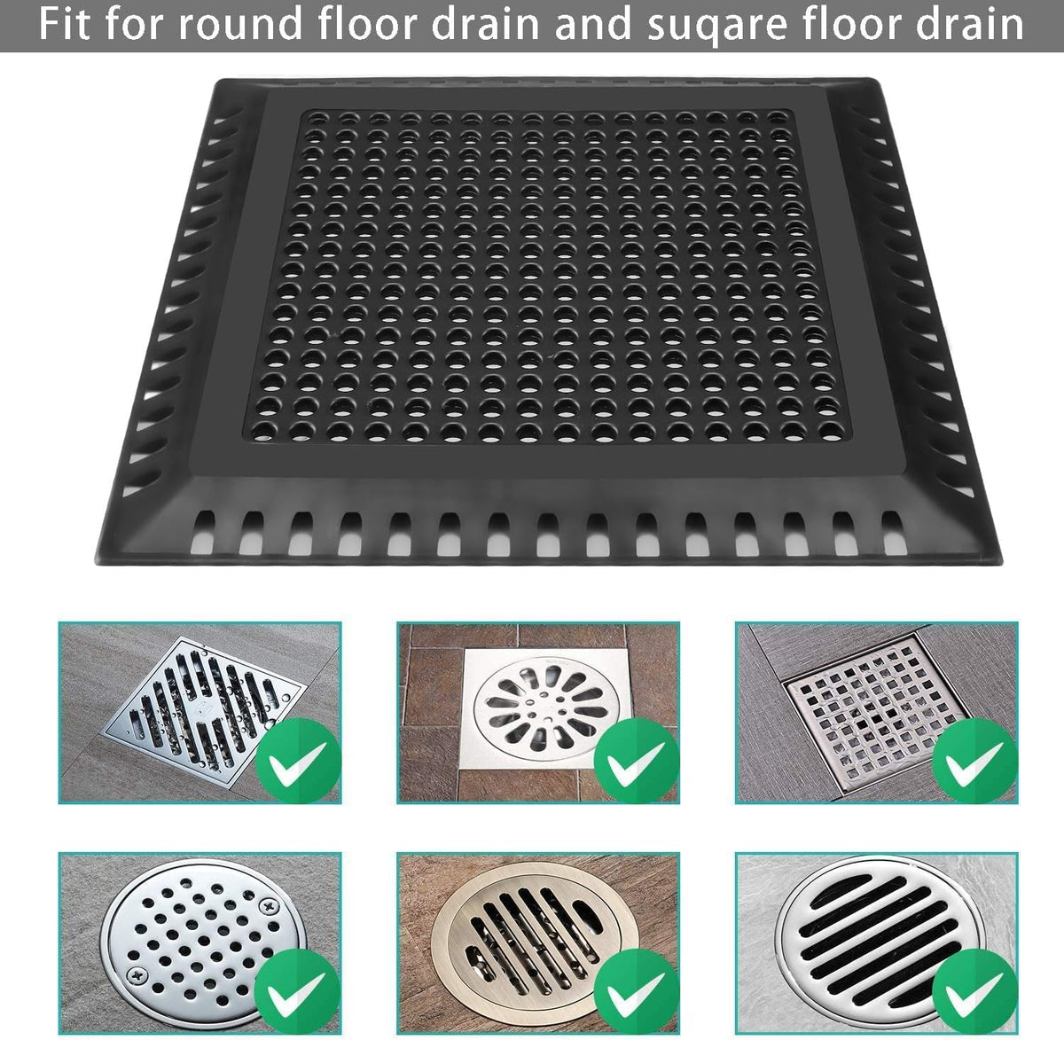 Aojuxix Shower Drain Hair Catcher/Drain Protector/Shower Drain Cover