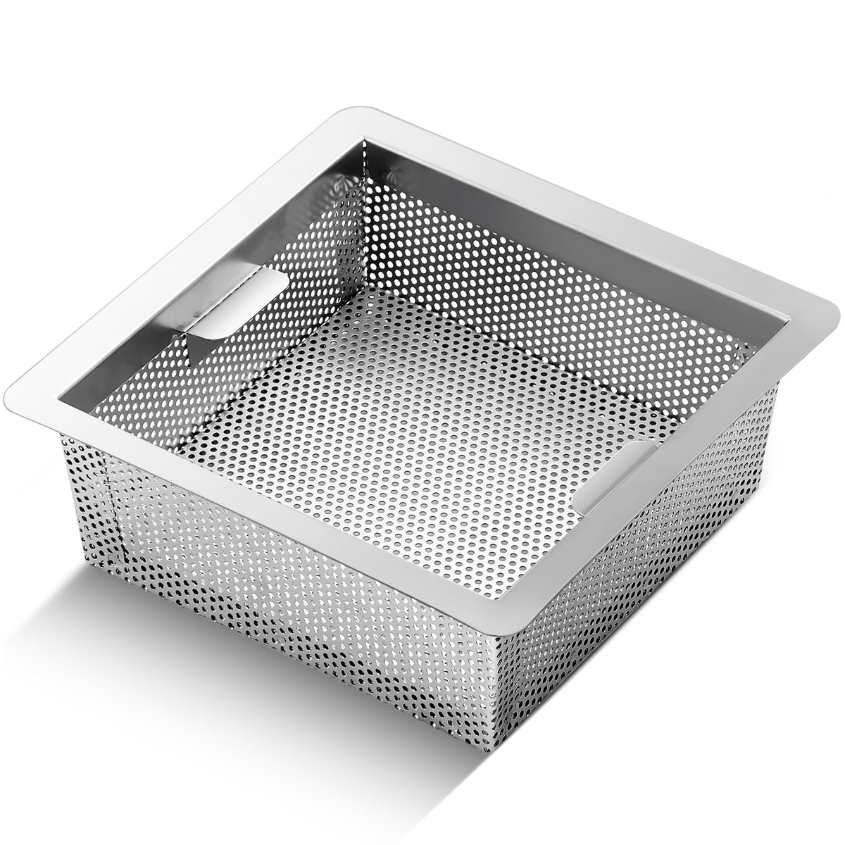 Tuanse 1 Pc 8.5 x 8.5 x 3'' Stainless Steel Floor Drain Strainer
