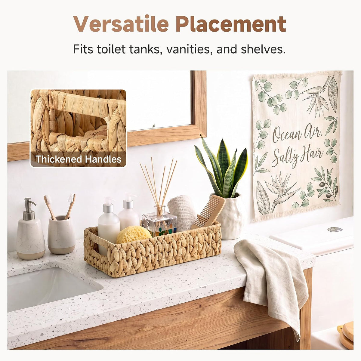 StorageWorks Toilet Paper Basket, Small Bathroom Basket Organizer