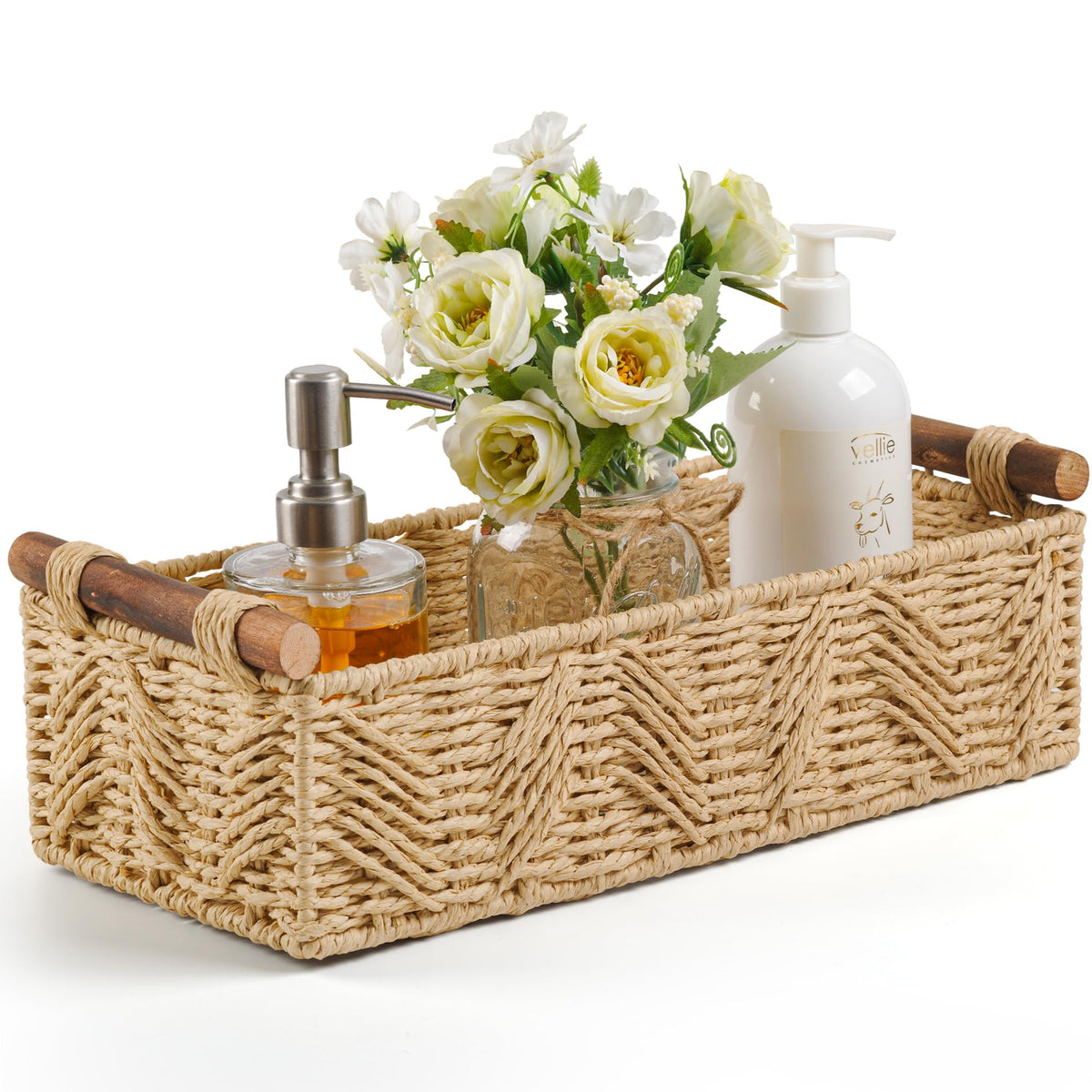 Toilet Paper Storage Basket for Bathroom Countertop Baskets for Organizing