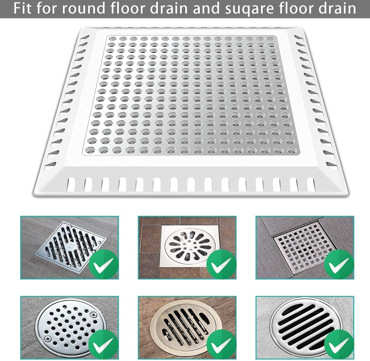 Aojuxix Shower Drain Hair Catcher/Drain Strainer/Shower Drain Cover