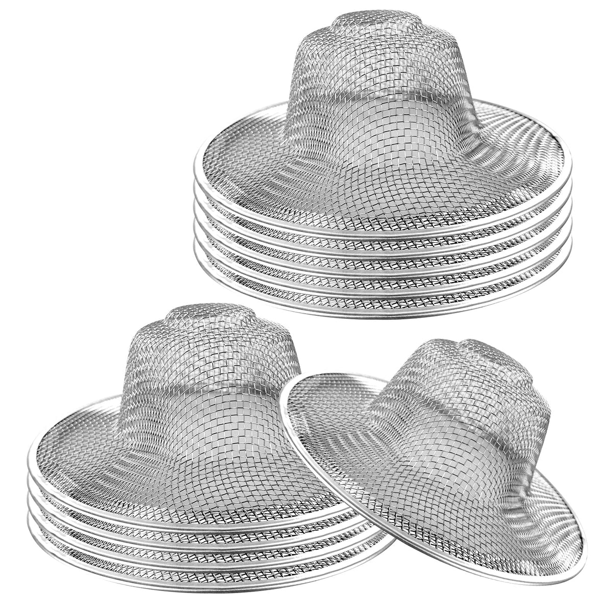 10pcs Mesh Sink Strainer, 4.5" Diameter Stainless Steel Slop Basket Filter Trap, Metal Kitchen Drain Strainer, Hair Basket Drain - Fits Most Kitchen Sinks, Bathroom Sinks,Shower Drains,Floor Drain