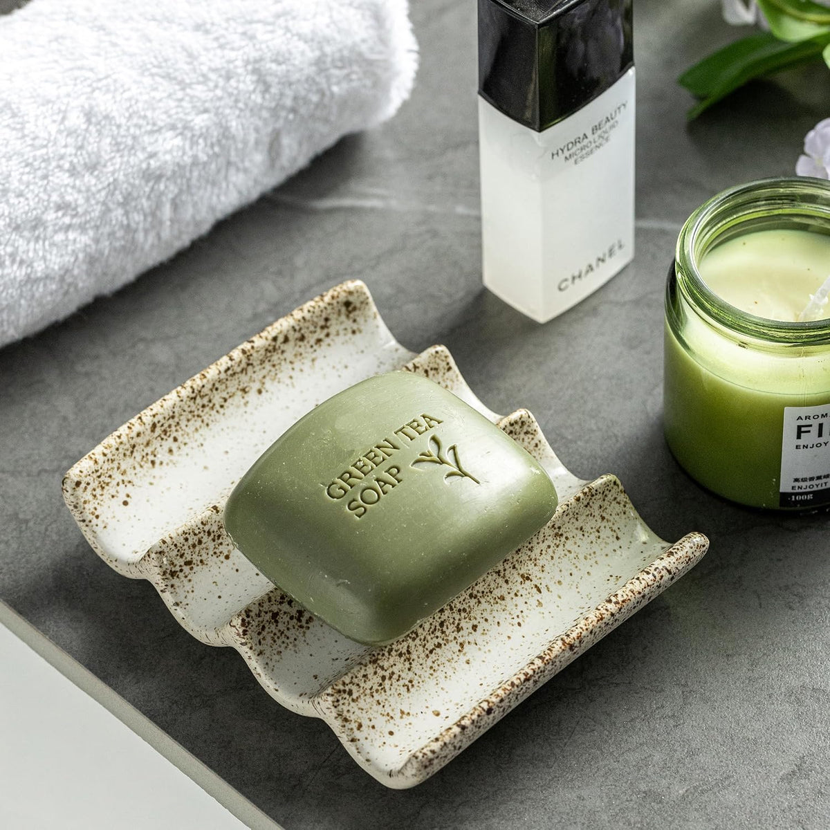 Soap Dish for Shower, Self Draining Bar Soap Holder for Shower