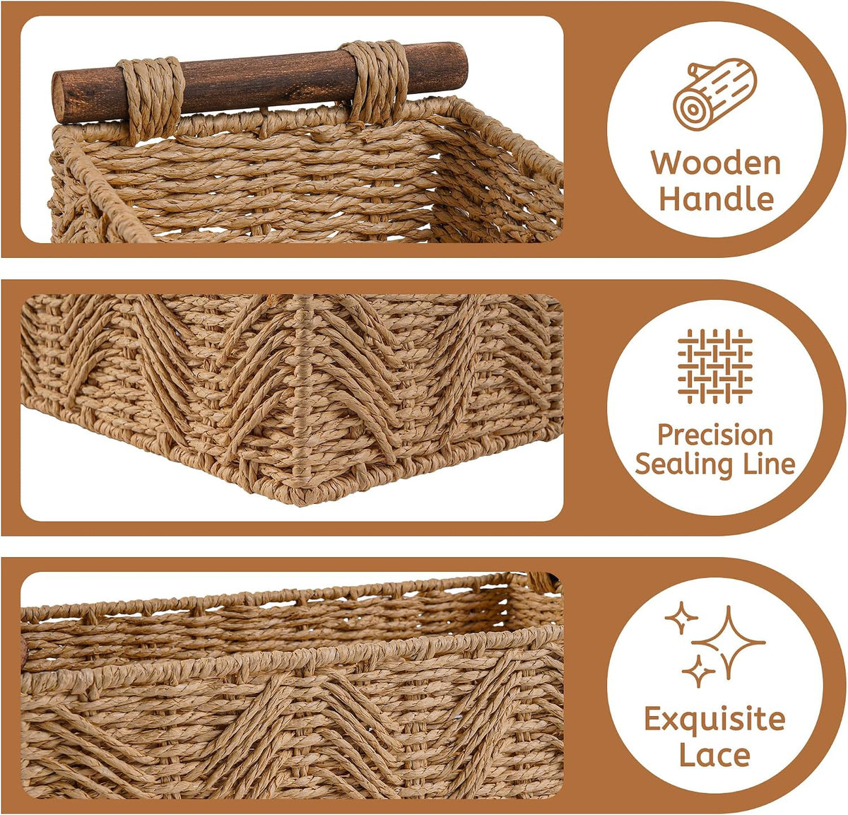 Toilet Paper Storage Basket for Bathroom Countertop Baskets for Organizing